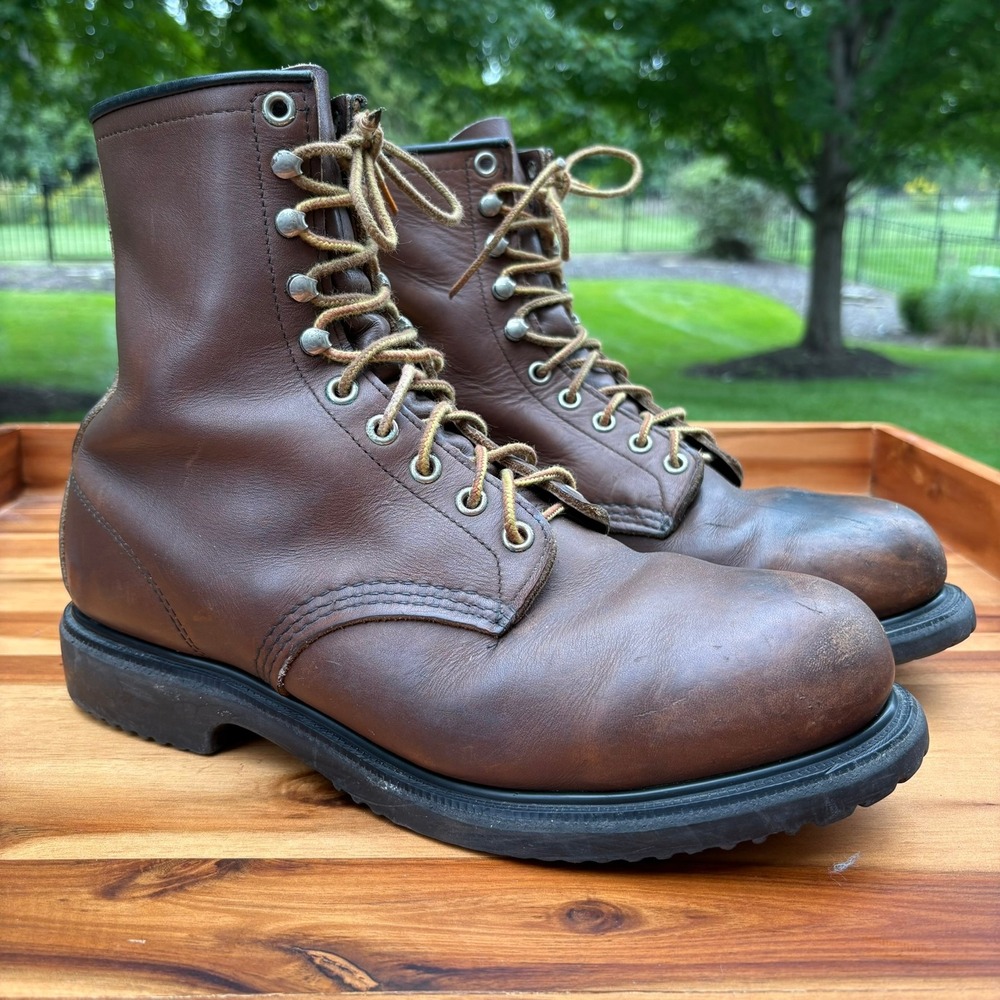 Red Wing 2233 SuperSole Work Boots Mens 10 EEE Wide Brown Leather Steel Toe USA